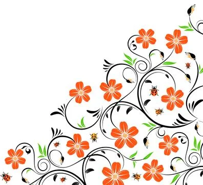 Floral frame Stock Illustration