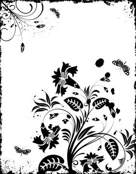 Floral frame Illustrazione stock