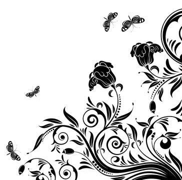 Floral frame Stock Illustration
