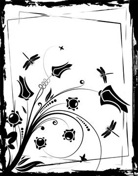 Floral frame Stock Illustration