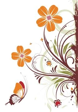 Floral frame Stock Illustration