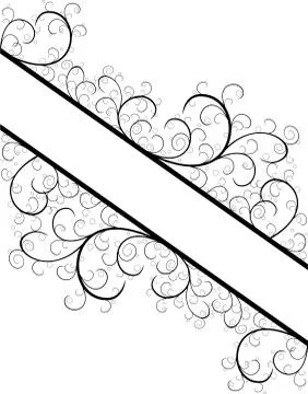 Floral frame isolated on white イラスト素材