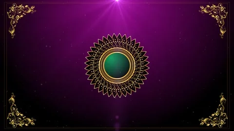 Floral frame with mandala purple gradient background Stock Footage 294188085
