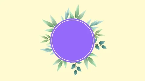 Floral frame with oval animation Stock Footage 280777742