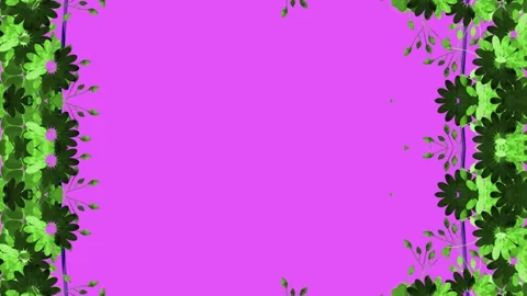 Floral Frame with Pink Background Stock Footage 284405918