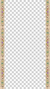 Floral frame is showing flat style with pastel floral borders on transparent Stock Illustration