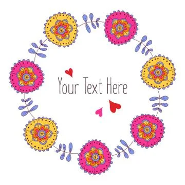 Floral Frame vector Stock Illustration