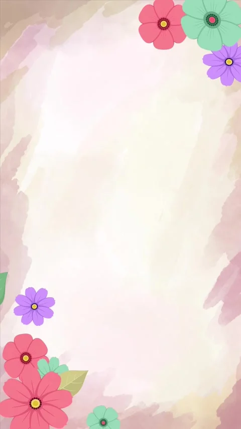 Floral frame vertical animation Stock Footage 279924665