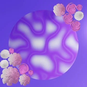 Floral frames. Floral wreath. Unique decoration for greeting card, wedding in Stock Illustration