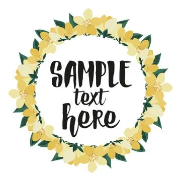 Floral frames Hello spring Illustrazione stock