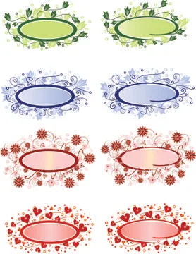 Floral frames Stock Illustration