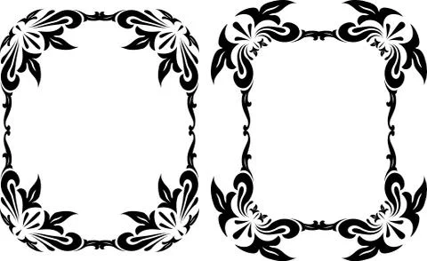 Floral frames Stock Illustration