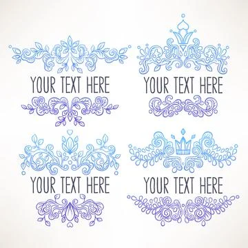 Floral frames Stock Illustration