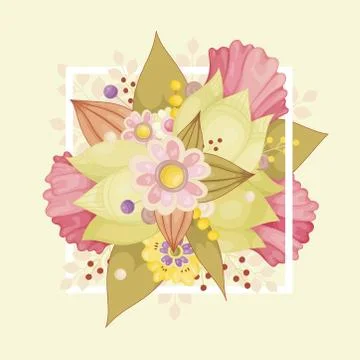 Floral frames for invitations, cards. Stock Illustration
