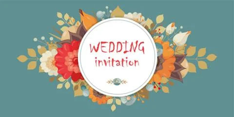 Floral frames for invitations, cards. Illustrazione stock