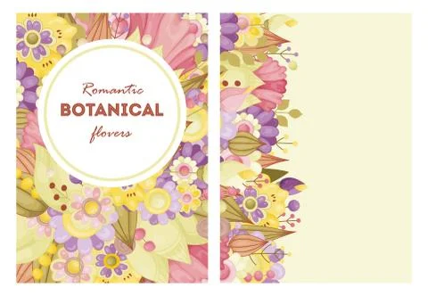 Floral frames for invitations, cards. Stock Illustration