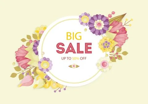 Floral frames for invitations, cards. Stock Illustration