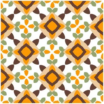 Floral geometirc pattern design Stock Illustration