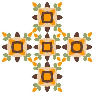Floral geometirc pattern design Stock Illustration