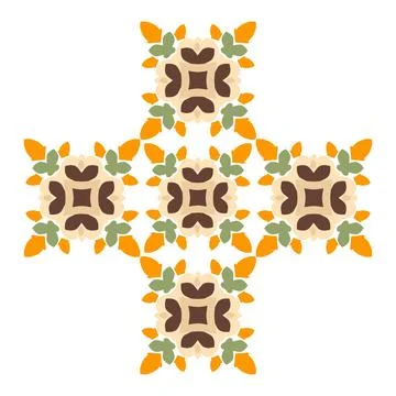 Floral geometirc pattern design Stock Illustration