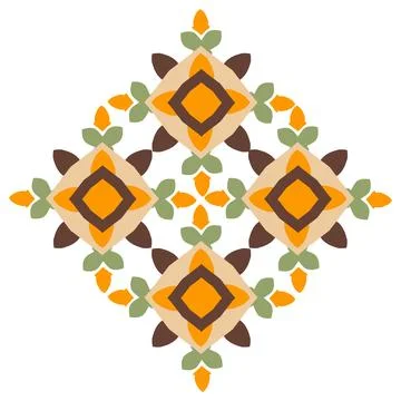 Floral geometirc pattern design Stock Illustration