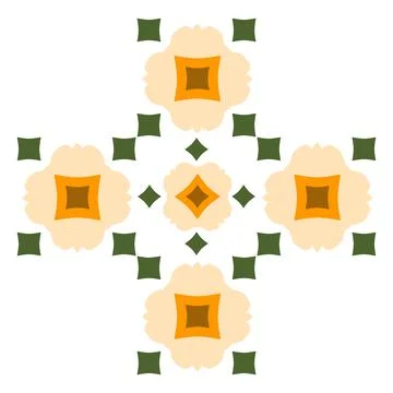 Floral geometirc pattern design Stock Illustration