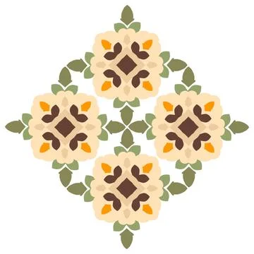 Floral geometirc pattern design Stock Illustration