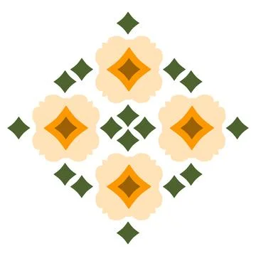 Floral geometirc pattern design Stock Illustration