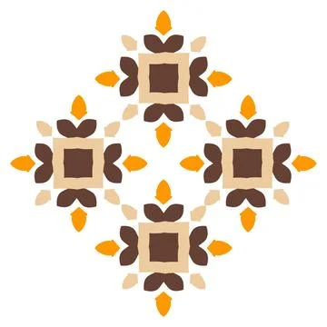 Floral geometirc pattern design イラスト素材