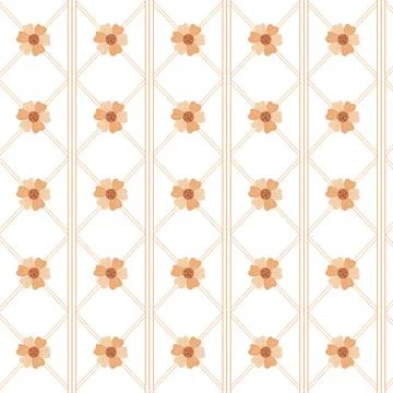 Floral Geometric Pattern Design Stock Illustration