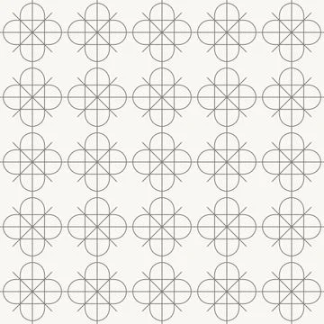 Floral geometric pattern, seamless pattern in line design. flower, geometric Stock Illustration