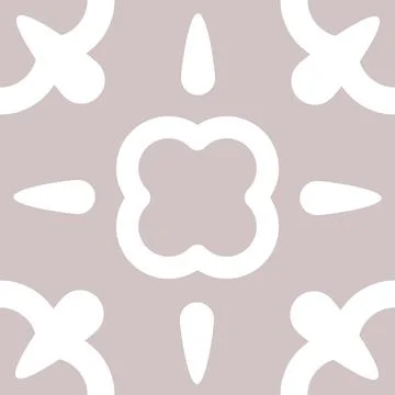 Floral Geometric Tile Pattern Vector Stock Illustration