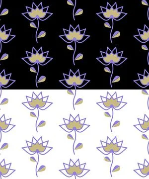 Floral geometrical vertical seamless pattern. Stylized folklore flower motif Stock Illustration