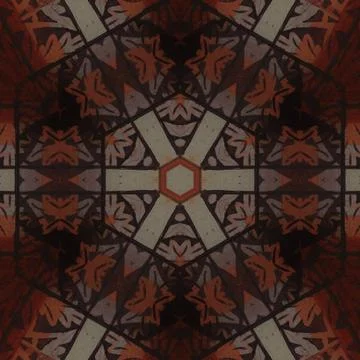 Floral Geometry Manada Pattern Stock Illustration