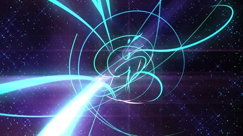 Floral Glowing Lines Stock Footage 50401402