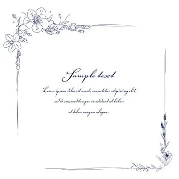Floral Graphic Frame Stock Illustration