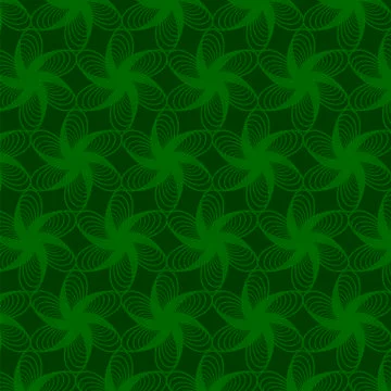 Floral Green Line Pattern 스톡 일러스트