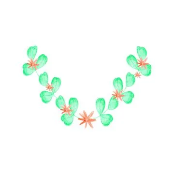 Floral hand drawn frame Stock Illustration