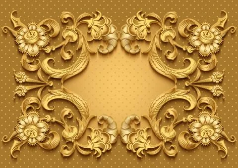 Floral hand drawn vector border. 스톡 일러스트