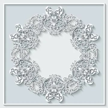 Floral hand drawn vector border. Frame design. Illustrazione stock
