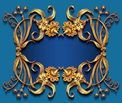 Floral hand drawn vector border. Illustrazione stock