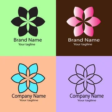 Floral Harmony Logo Stock Illustration