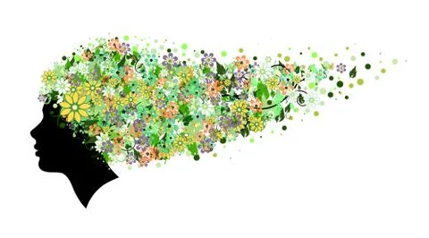 Floral head Stock Illustration