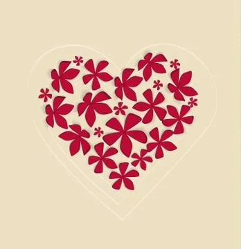Floral Heart Stock Illustration
