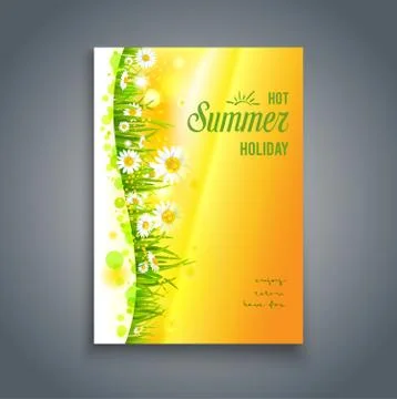 Floral hot template Stock Illustration
