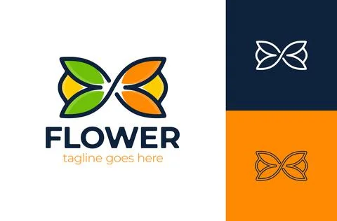 Floral infinity logo. green infinity logo template. eco leaf icon symbol vect イラスト素材