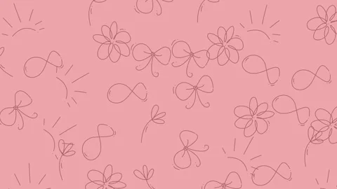 Floral Infinity Pattern - A Delicate Dance of Blooms and Symbols. Stock Footage 321858311