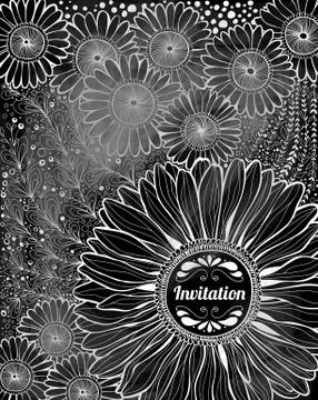 Floral invitation Stock Illustration