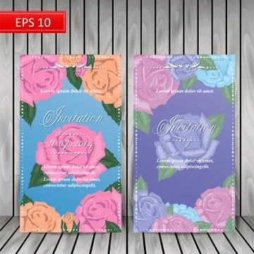 Floral invitation Stock Illustration