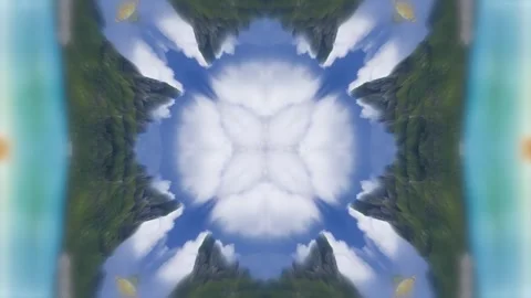 Floral Kaleidoscope Background Stock Footage 264652212